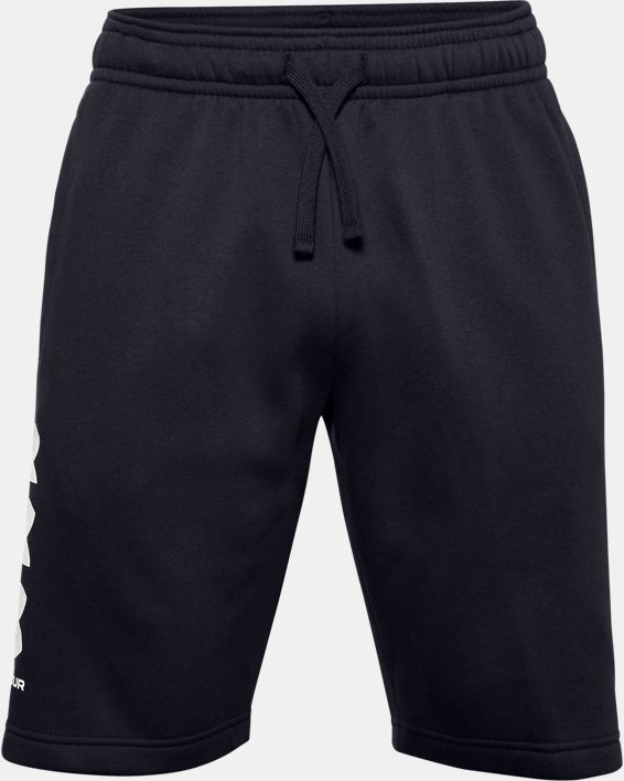 Herren UA Rival Fleece Multilogo Shorts, Black, pdpMainDesktop image number 4